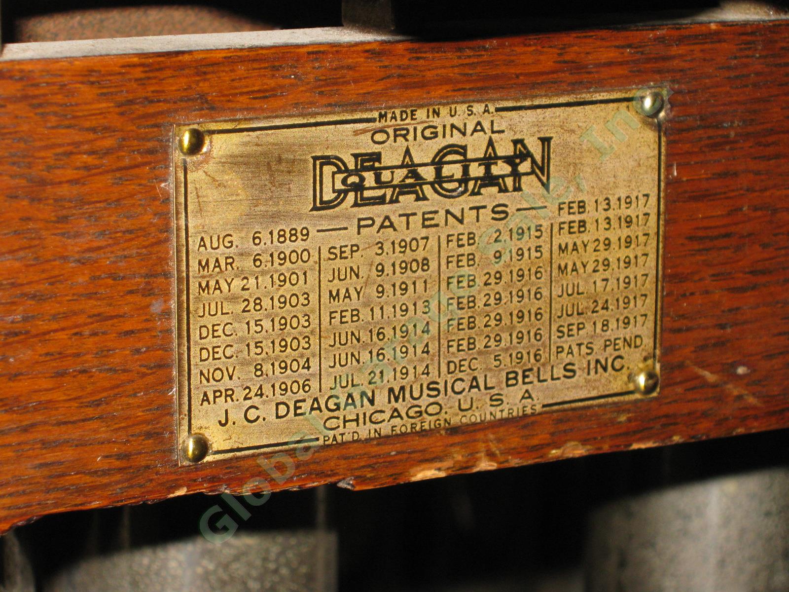 Vtg Antique J.C Deagan Musical Bells Model 352 Marimba Xylophone 1917 Patent NR! 6