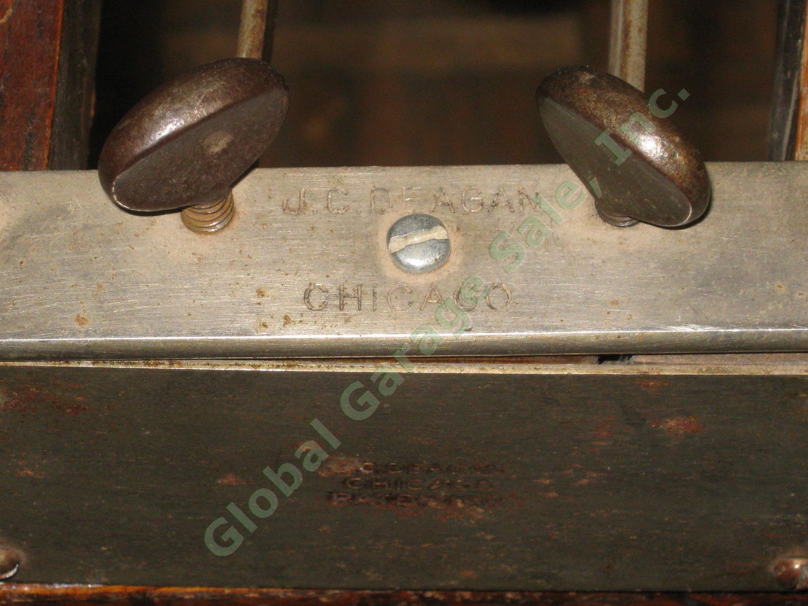 Vtg Antique J.C Deagan Musical Bells Model 352 Marimba Xylophone 1917 Patent NR! 9