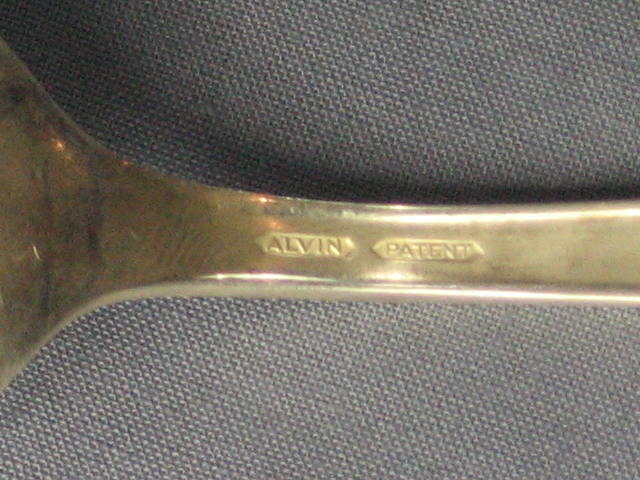 Vintage 20 Pc Alvin Silver Flatware Set Forks Spoons NR 13