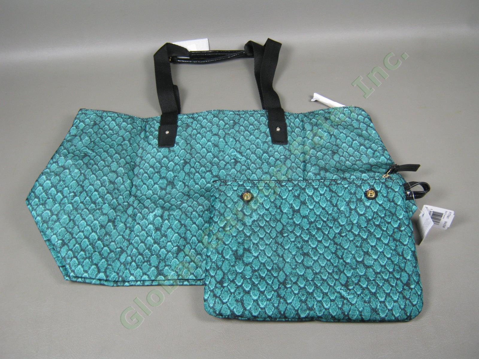 NWT Coach Emerald Getaway Snake Print Weekender Packable Travel Tote Bag $148 NR 1