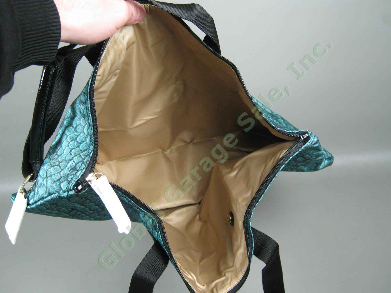 NWT Coach Emerald Getaway Snake Print Weekender Packable Travel Tote Bag $148 NR 4
