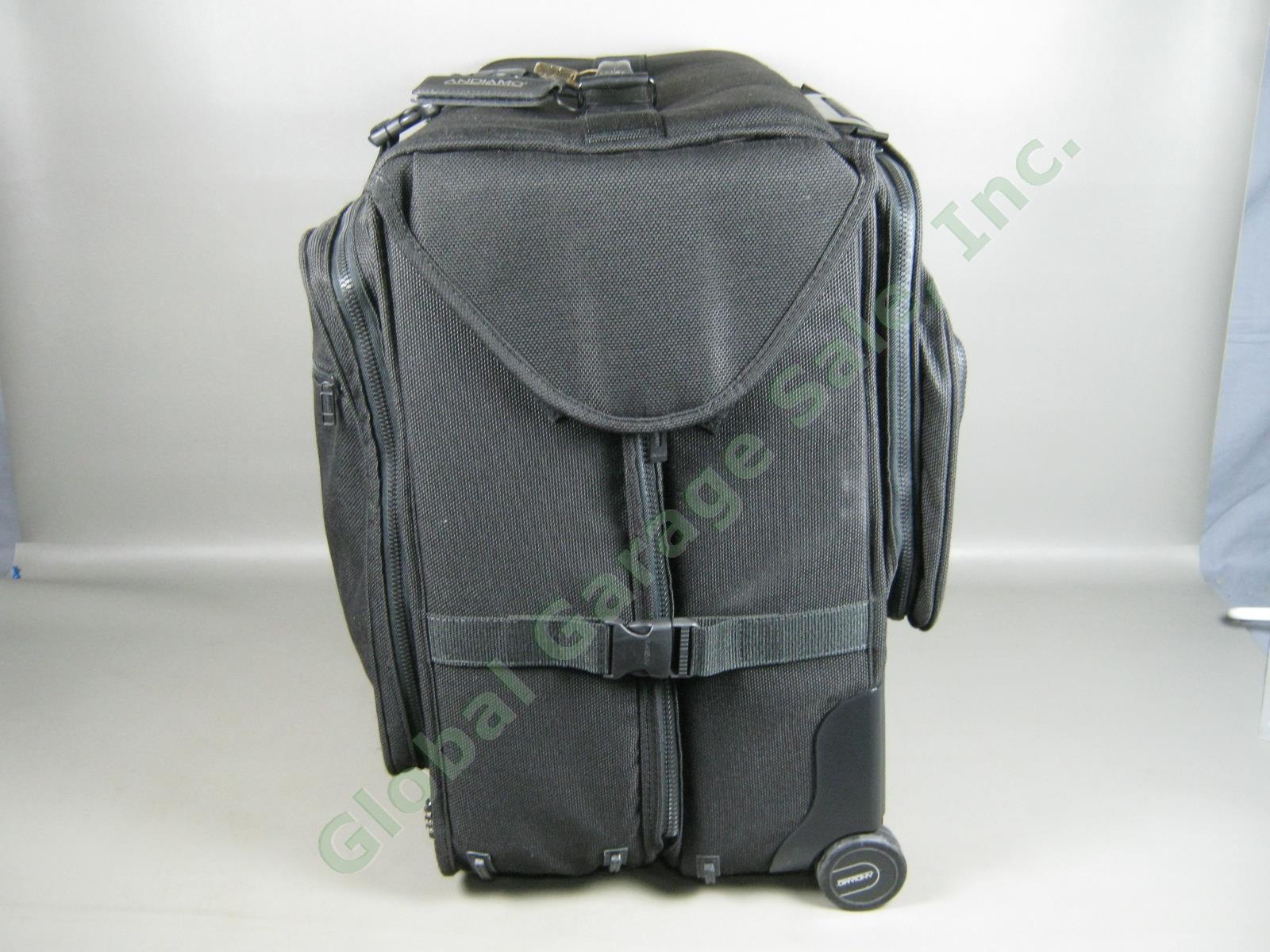 Andiamo Valoroso Wheeled Wardrobe Garment Bag Black Luggage 25x24x16 Exc Cond! 1