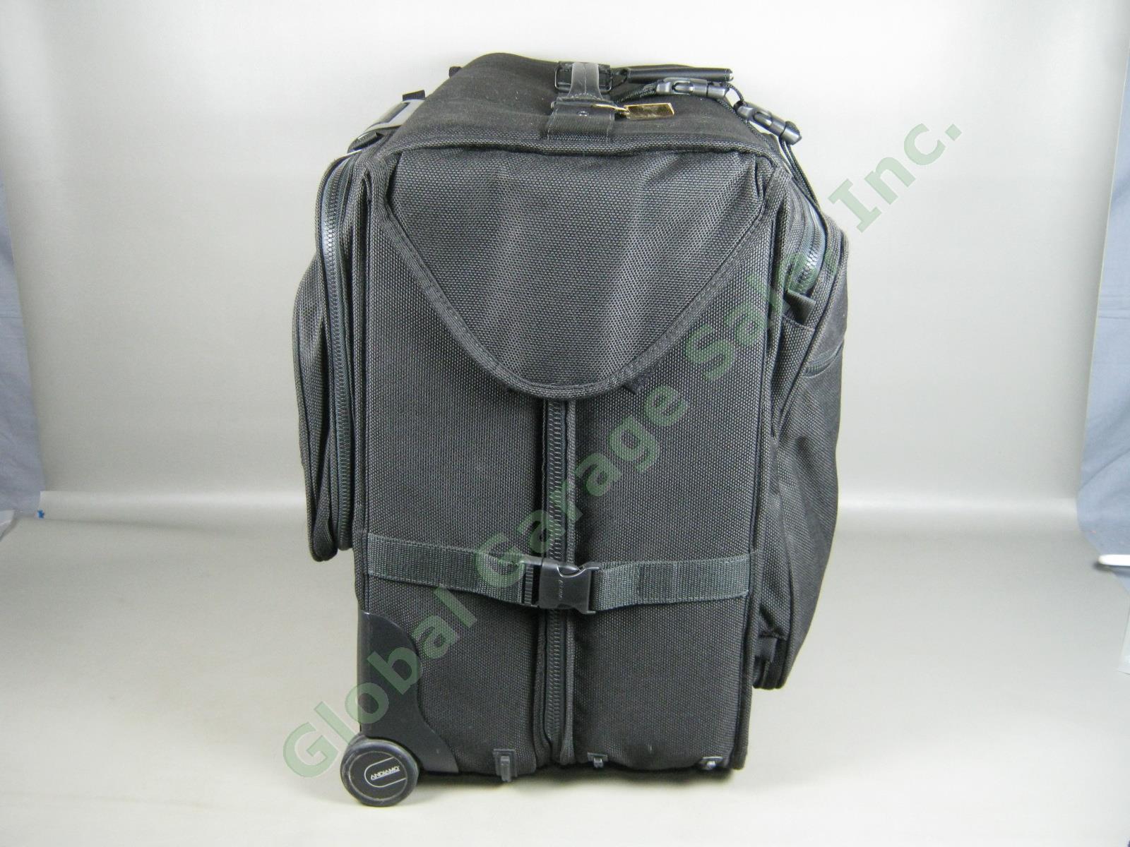 Andiamo Valoroso Wheeled Wardrobe Garment Bag Black Luggage 25x24x16 Exc Cond! 3