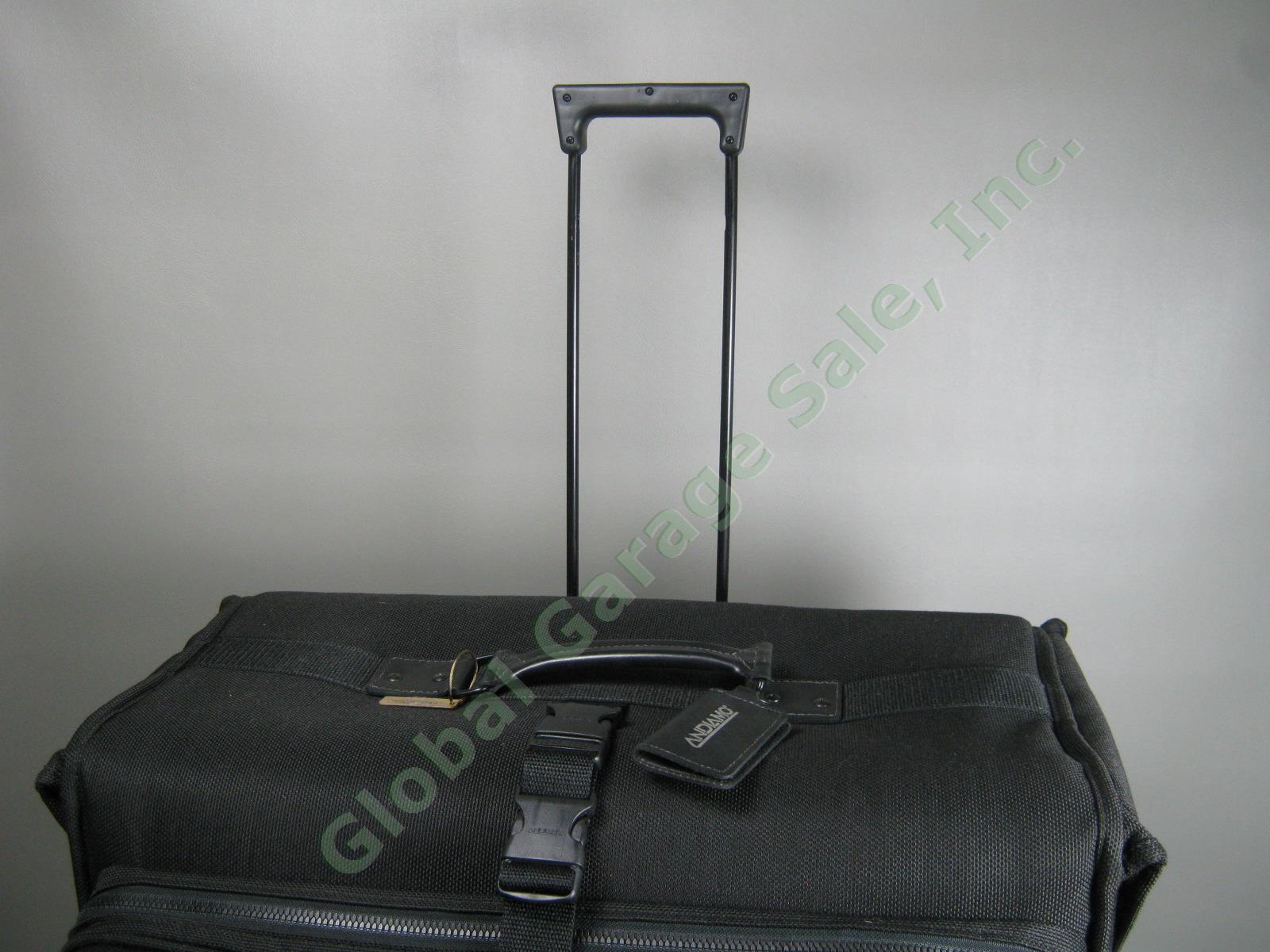 Andiamo Valoroso Wheeled Wardrobe Garment Bag Black Luggage 25x24x16 Exc Cond! 6