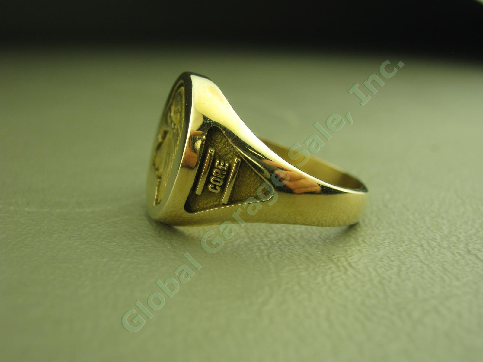 Mens Pratt & Whitney Core 10K Yellow Gold Eagle Ring Engraved AEW 3-9-93 14.3g!! 2