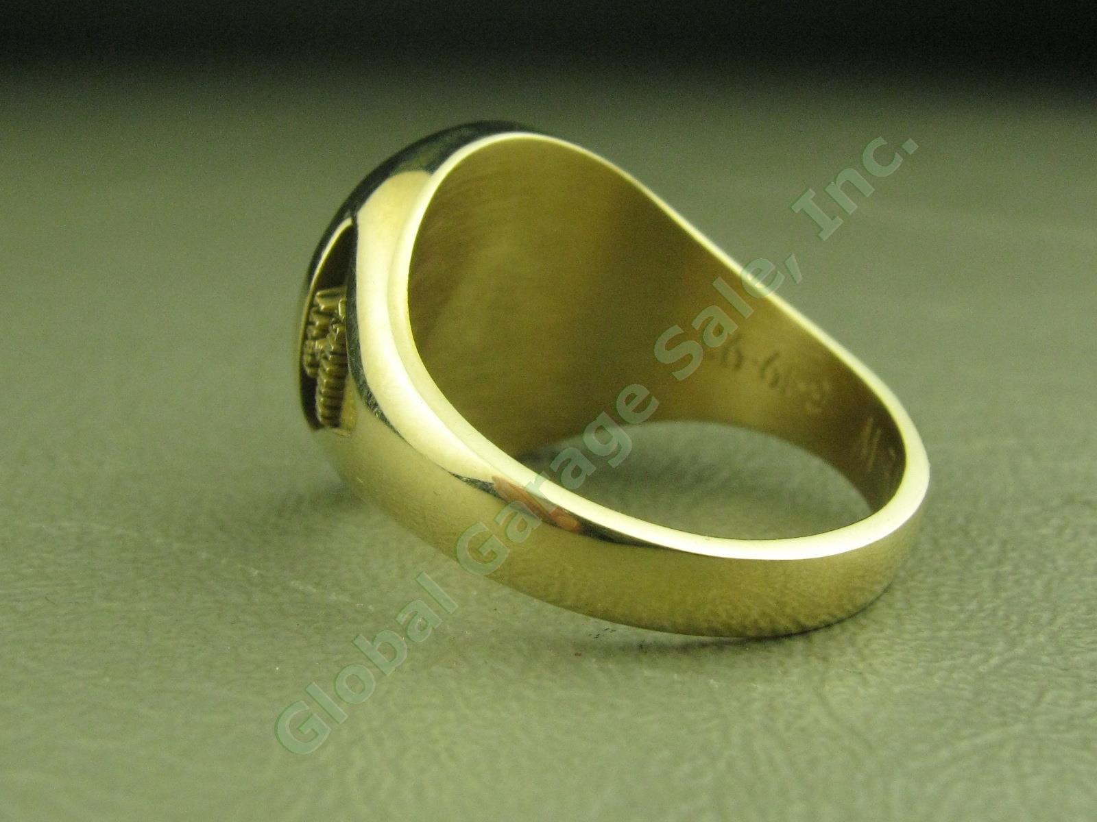 Mens Pratt & Whitney Core 10K Yellow Gold Eagle Ring Engraved AEW 3-9-93 14.3g!! 3