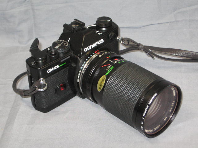 Olympus OM-2S Program SLR Camera Vivitar 28-85mm Lens + 2