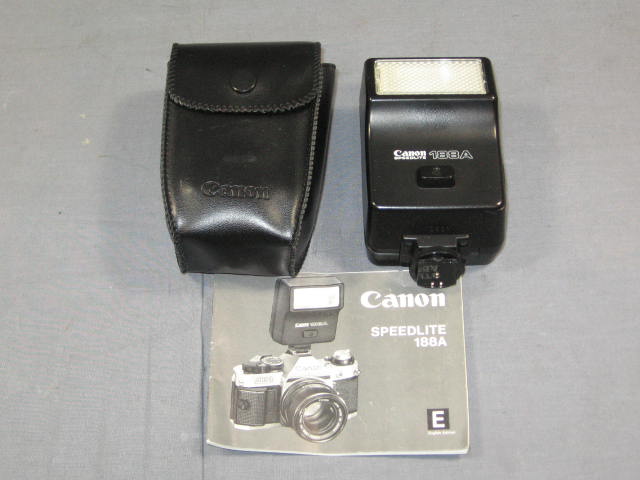 Canon Power Winder A Extender FD 2X-B Speedlite 188A + 5