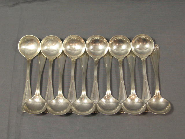 12 Sterling Silver Spoons Tiffany & Co Pat 1895 T .85lb