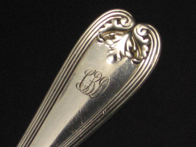 12 Sterling Silver Spoons Tiffany & Co Pat 1895 T .85lb 3
