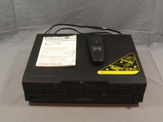 Koss CDR200 Dual Deck CD-R/RW Recorder Player Remote Manual NR