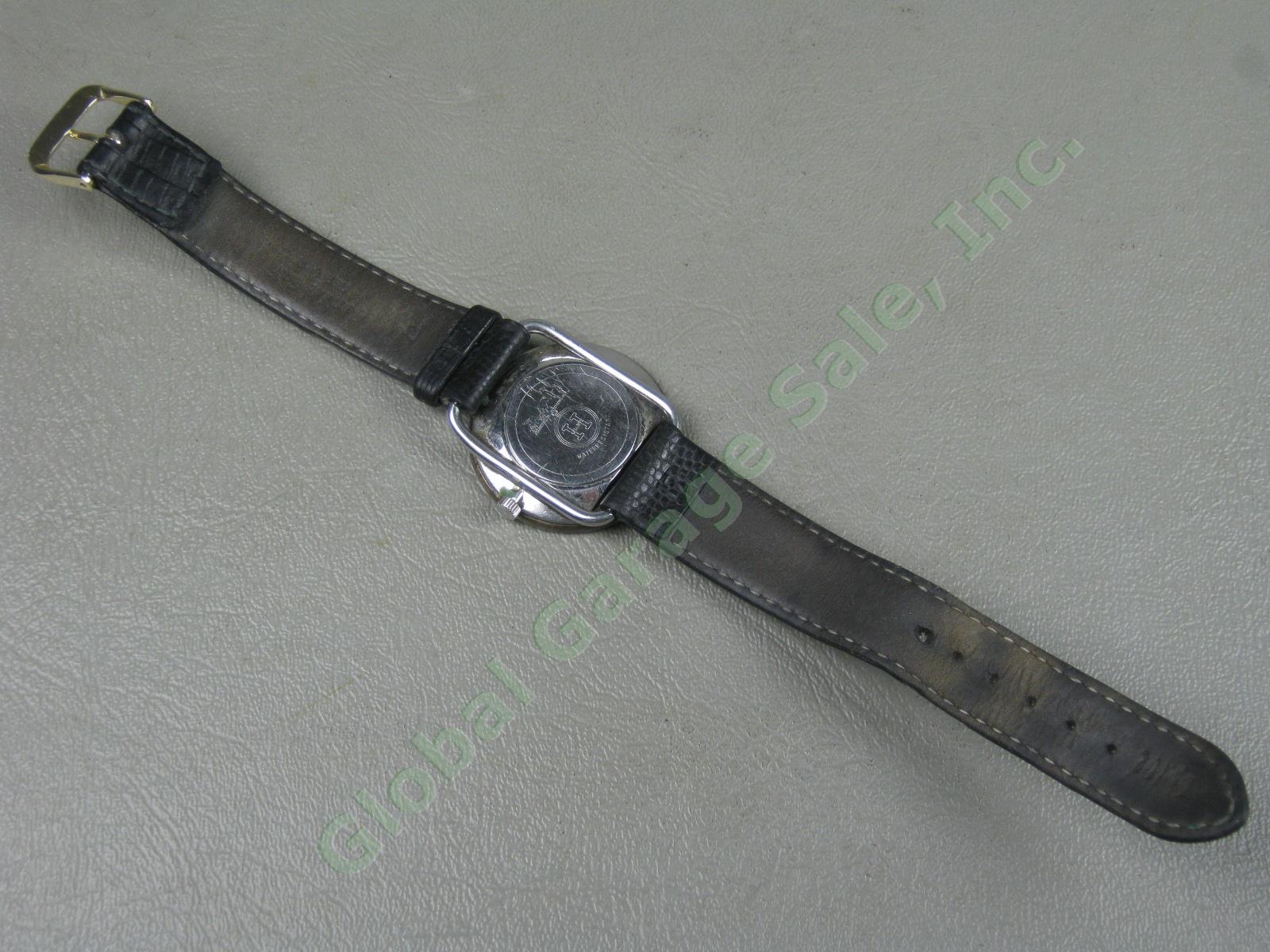 Mens Hermes Paris Arceau Swiss Made Water Resistant Quartz Watch W/ Leather Band 5