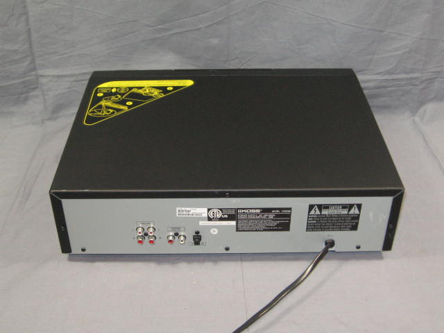 Koss CDR200 Dual Deck CD-R/RW Recorder Player Remote Manual NR 5