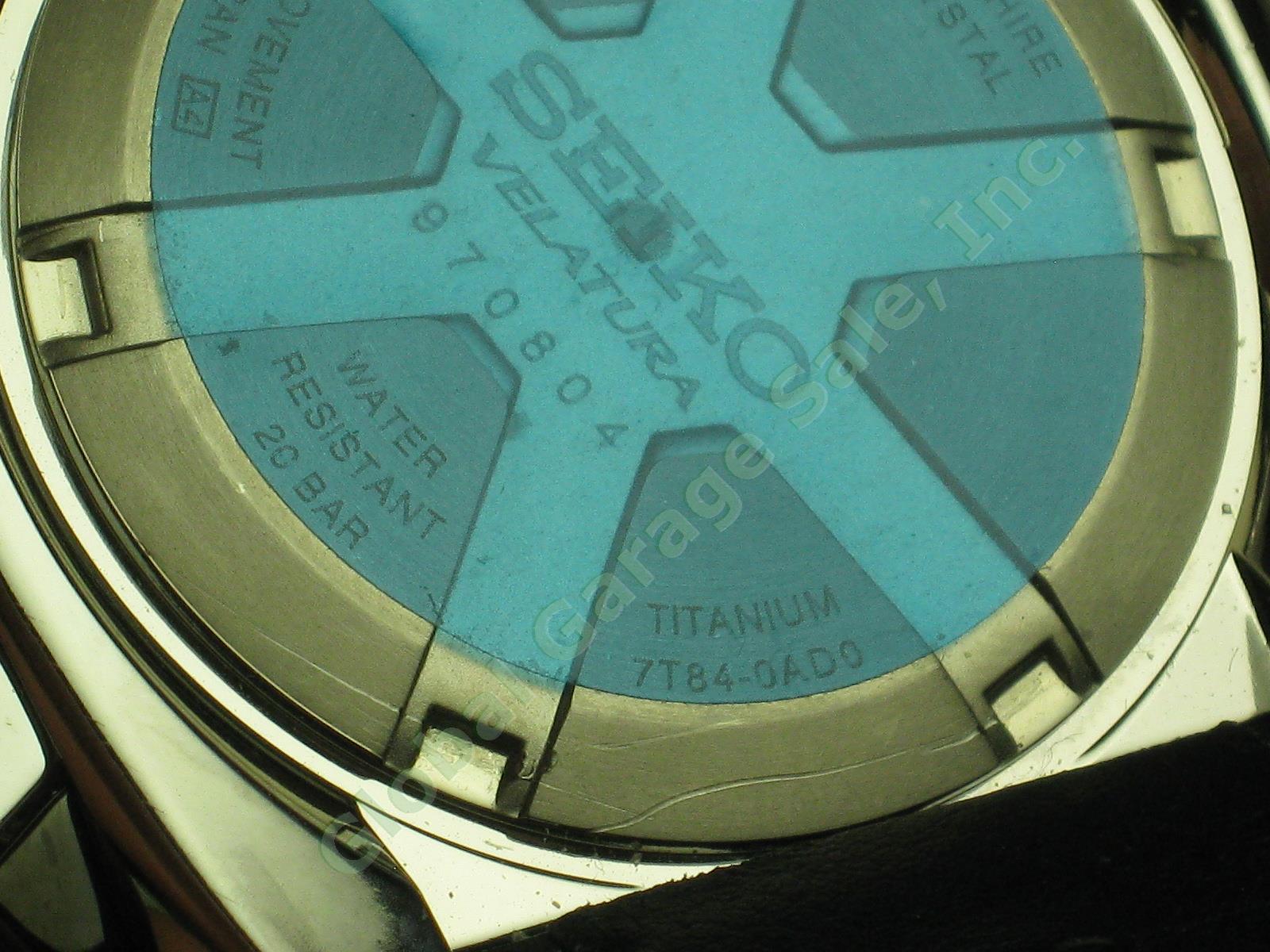 Seiko Velatura Black Dial Analogue Chronograph Yachting Timer Watch 7T84-0AD0 NR 5