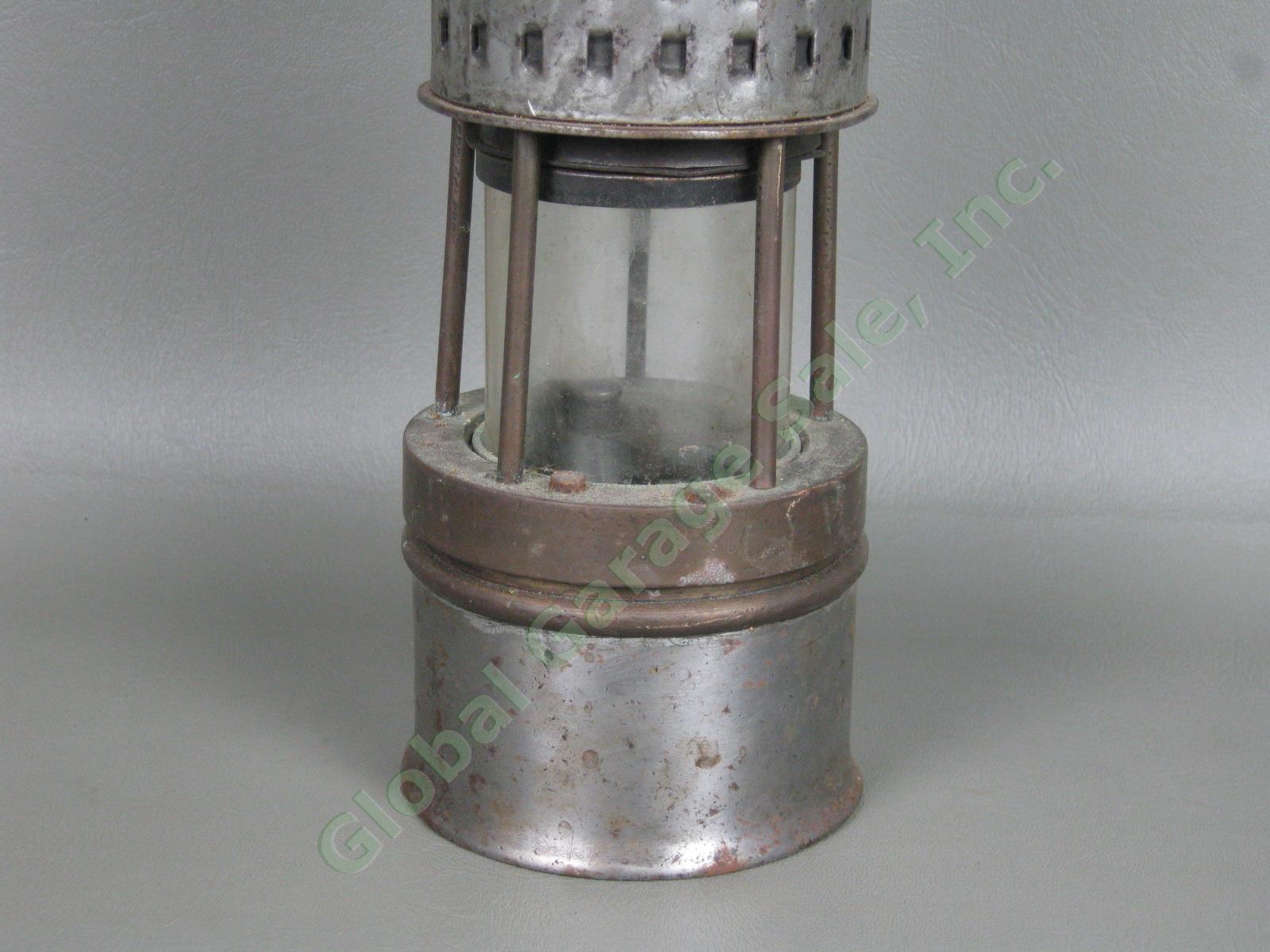 Vtg Permissible 201 Miners Safety Lamp Glen Alden Coal Co 29 No 19 Colly Tag NR! 3