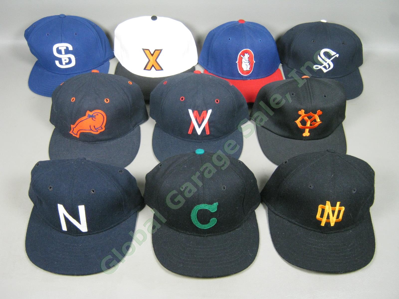 10 Baseball Hat Cap Lot Negro League Yomiuri Giants Ebbets Field Flannels Fitted