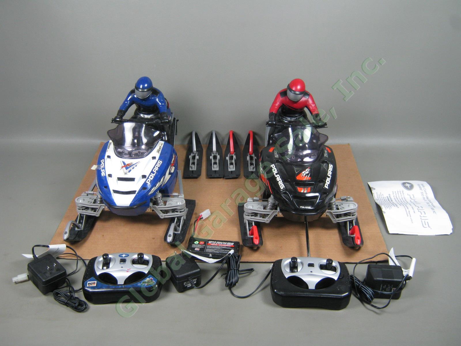 2 Polaris RC Remote Control Snowmobile Lot Liberty 550 Pro X 700 XC Tested As-Is
