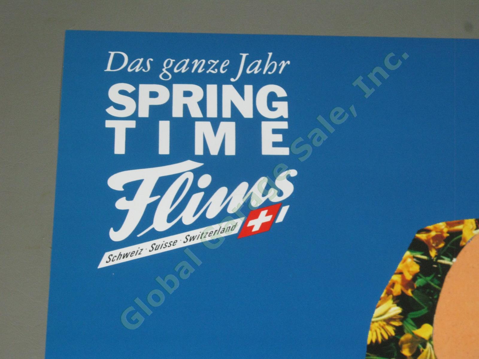 Vintage Flims Spring Time Swiss Travel Poster Diving Swimming Switzerland No Res 2