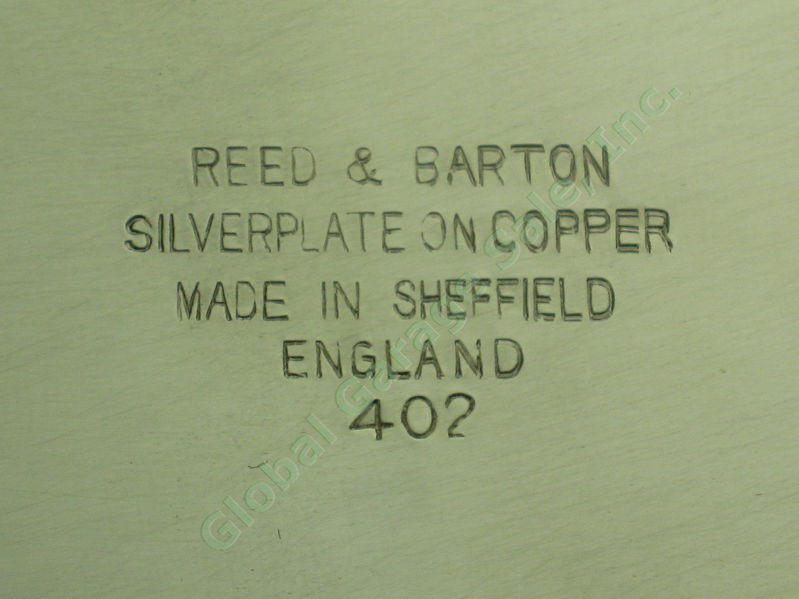 Reed & Barton Footed Silver Plate On Copper Gallery Tray Sheffield England 402 5