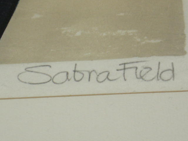 Original Sabra Field Signed Woodcut Print Victoria 7/50 5