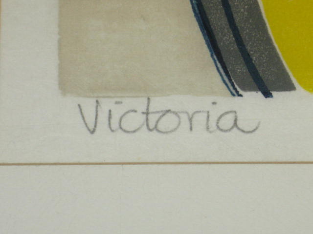 Original Sabra Field Signed Woodcut Print Victoria 7/50 6