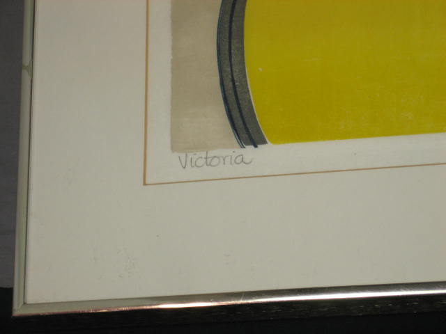 Original Sabra Field Signed Woodcut Print Victoria 7/50 7