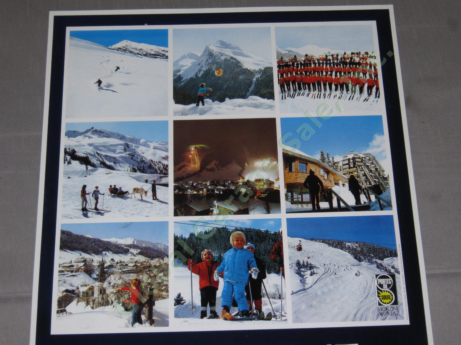 4 Vintage French Travel Ski Posters Morzine-Avoriaz Meribel Chamrousse La Brede 2