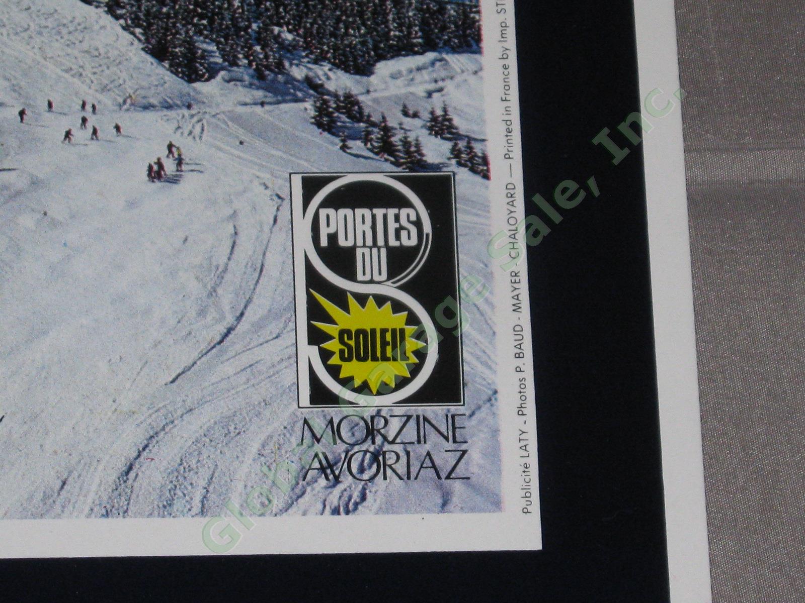 4 Vintage French Travel Ski Posters Morzine-Avoriaz Meribel Chamrousse La Brede 4