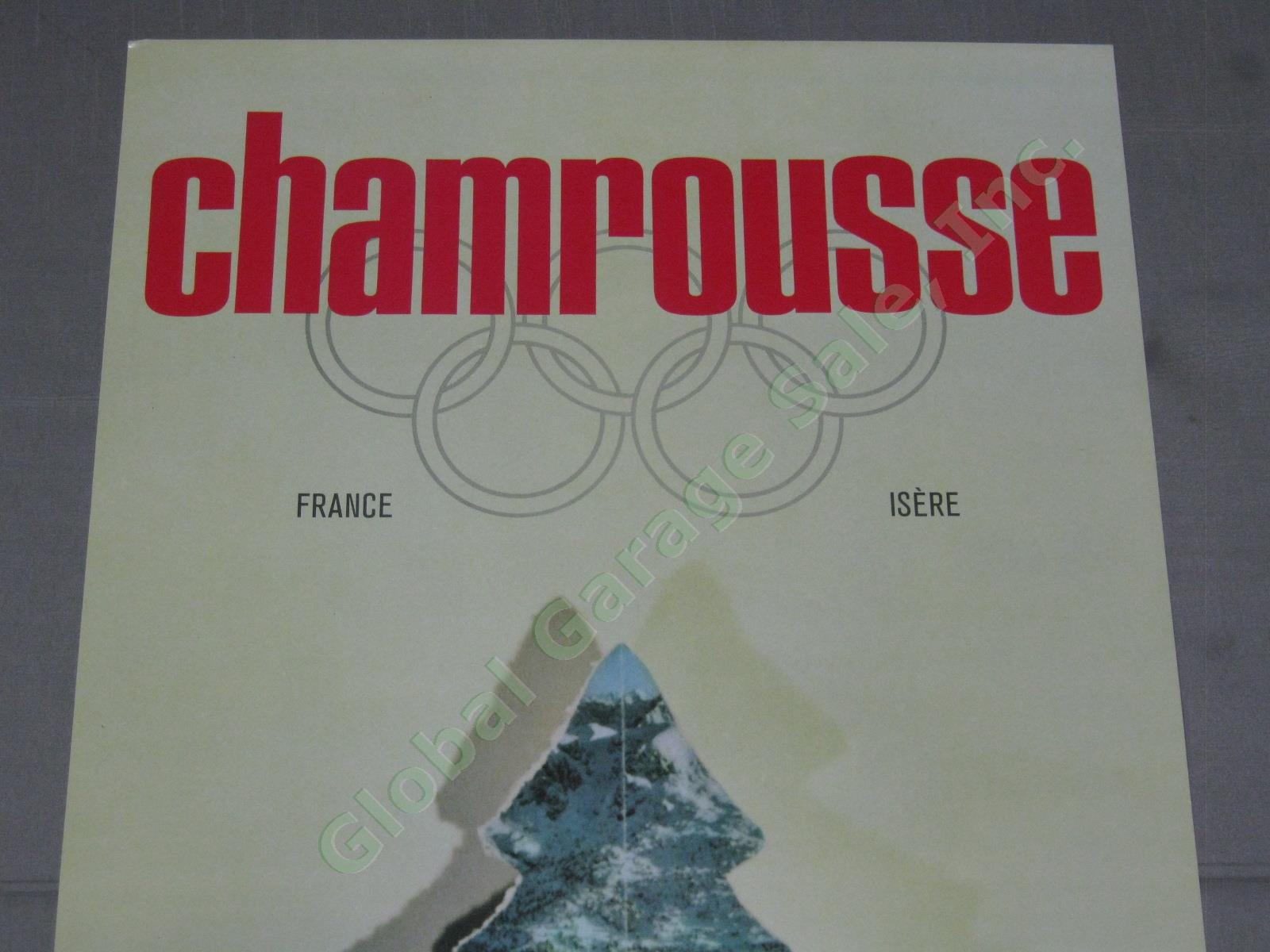 4 Vintage French Travel Ski Posters Morzine-Avoriaz Meribel Chamrousse La Brede 6