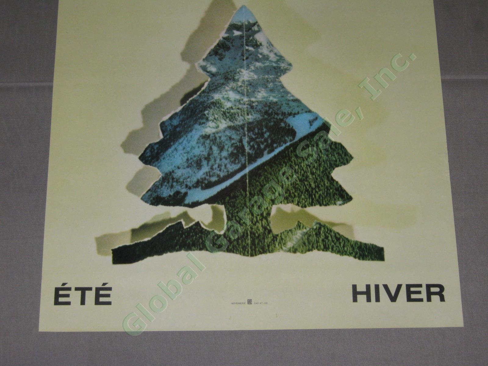 4 Vintage French Travel Ski Posters Morzine-Avoriaz Meribel Chamrousse La Brede 7
