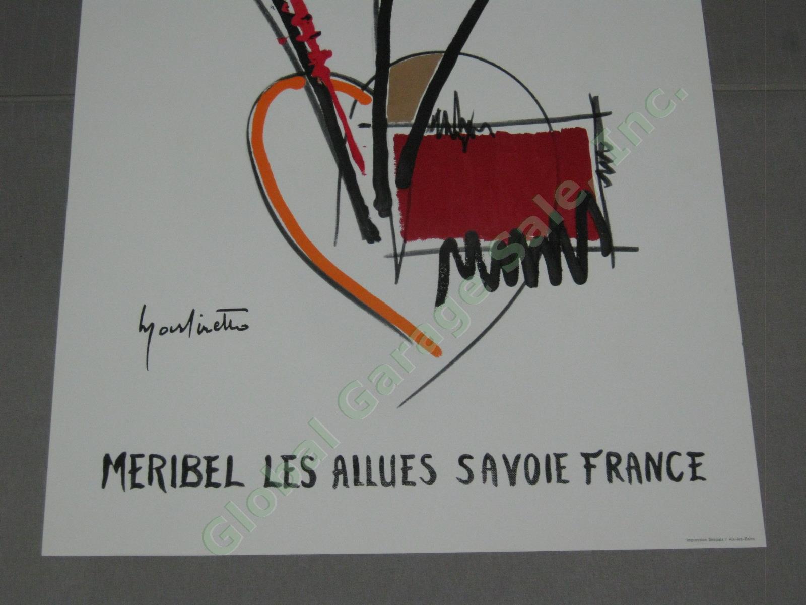 4 Vintage French Travel Ski Posters Morzine-Avoriaz Meribel Chamrousse La Brede 13