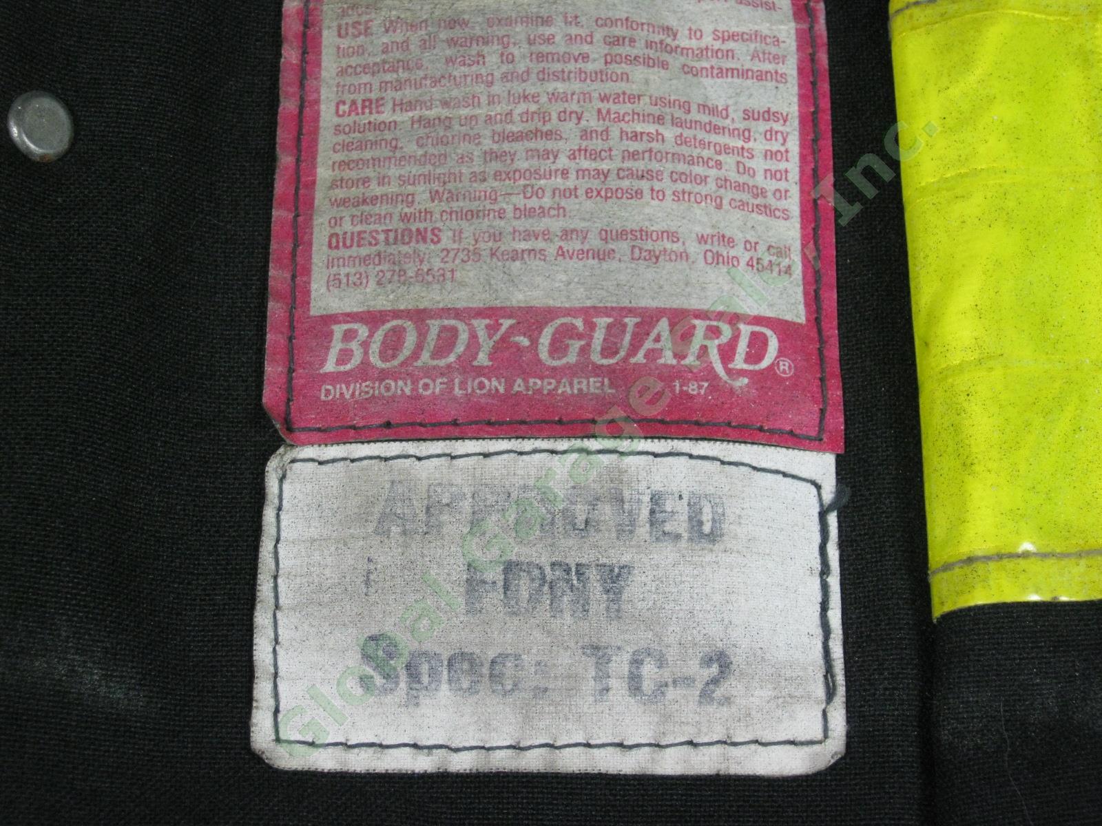 Vtg BodyGuard FDNY NYC Fire Dept Summer Firefighter Turnout Jacket Size 46/40 NR 5