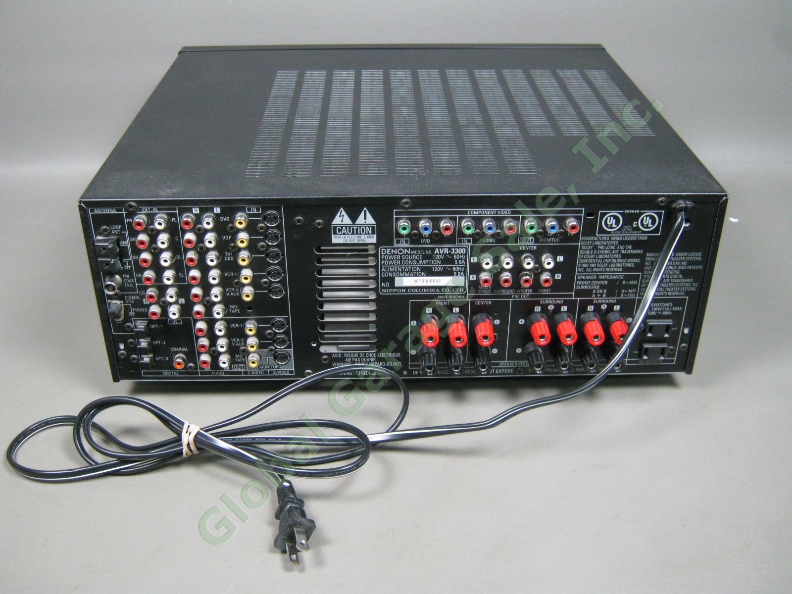 Denon AVR-3300 Integrated 5.1 Dolby Digital AV Surround Receiver Remote Bundle + 5