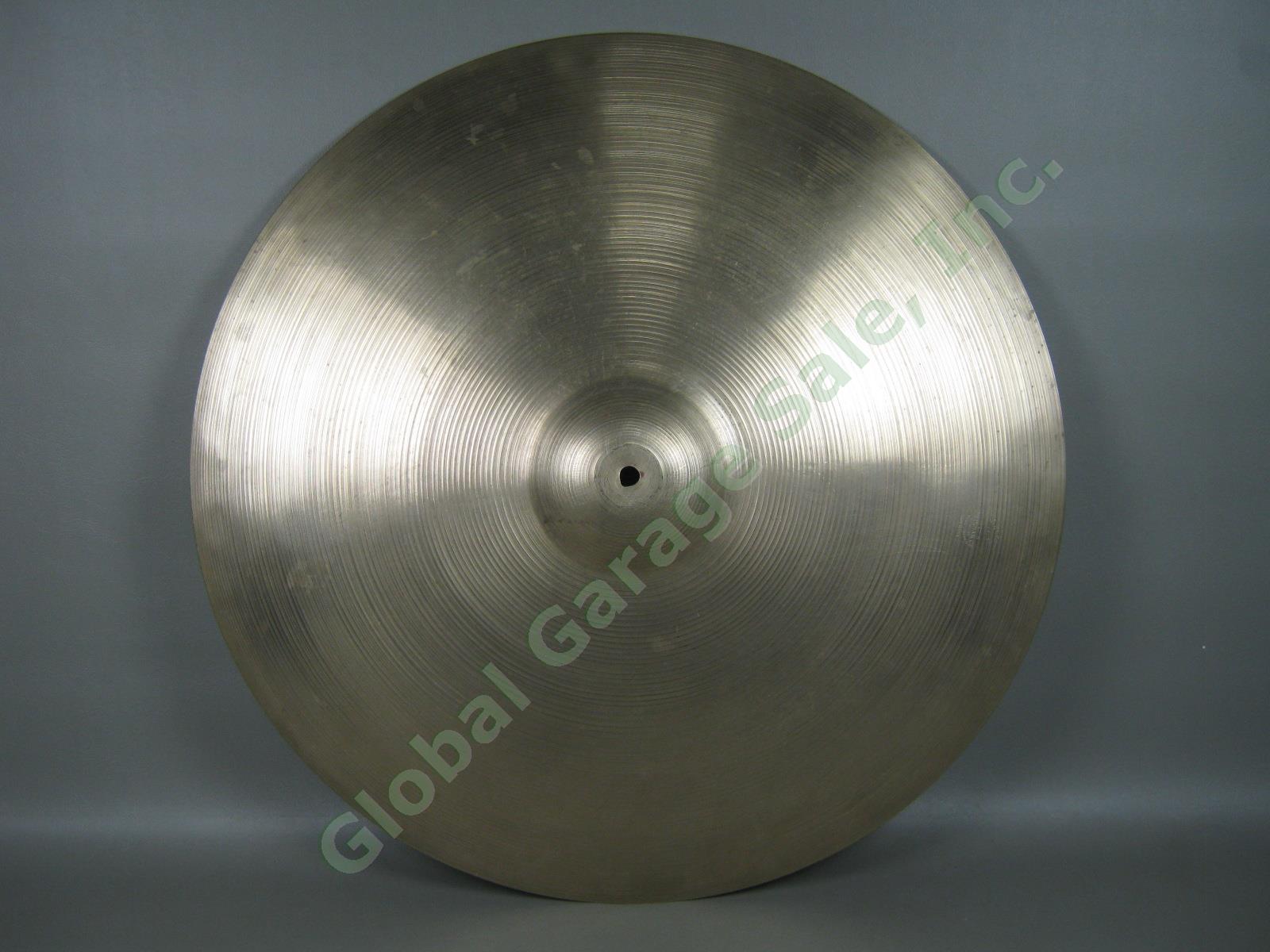 Vtg 24" Avedis Zildjian Co Genuine Turkish Ride Cymbal Made In USA 4535 Grams NR