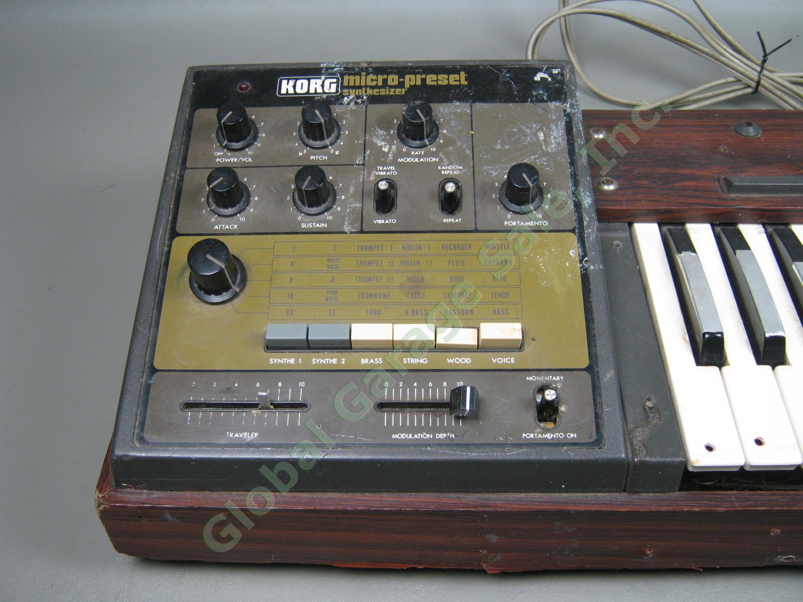 Rare Vtg KORG Micro-Preset M-500 SP Analog Synth Synthesizer W/ Built-In Speaker 1