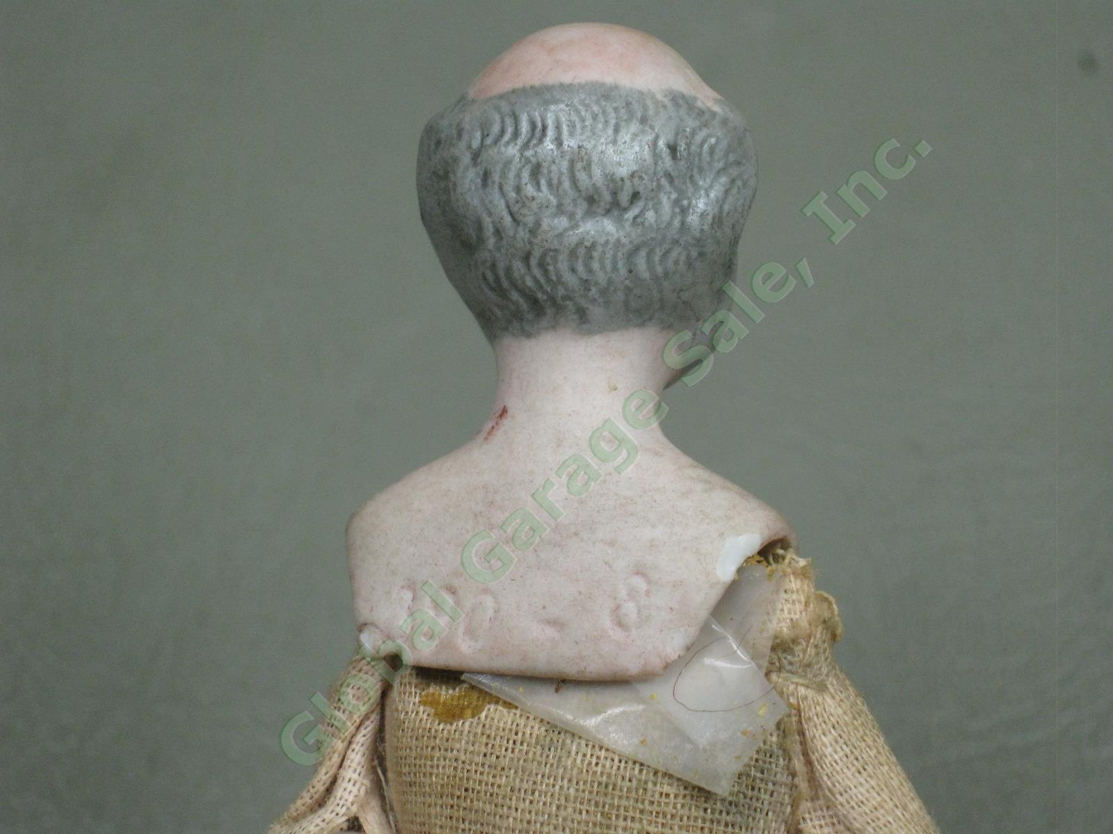 3 Vtg 1910 German Bisque Porcelain Head Arm Lower Leg Cloth Body Dollhouse Dolls 4