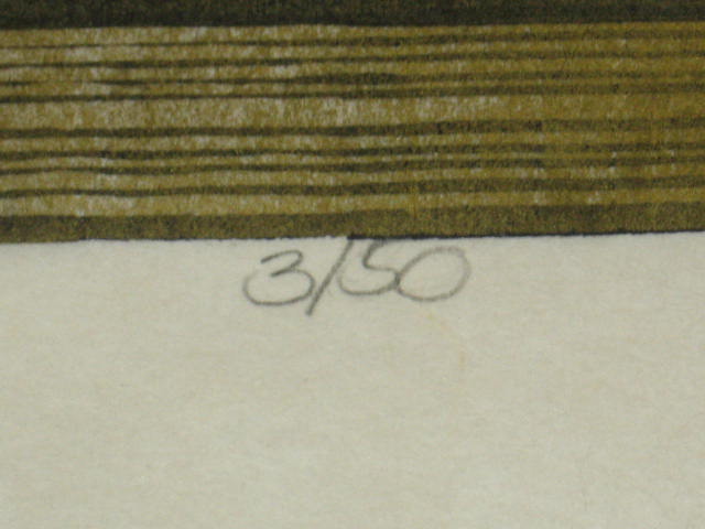Original Sabra Field Signed Woodcut Print Daryl 3/50 NR 4