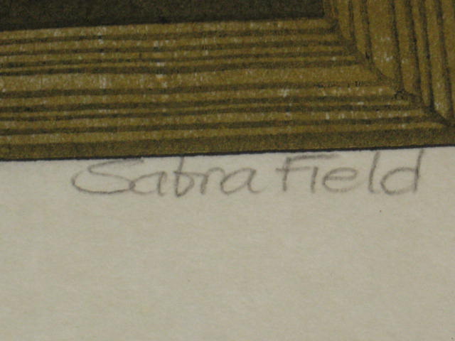 Original Sabra Field Signed Woodcut Print Daryl 3/50 NR 5