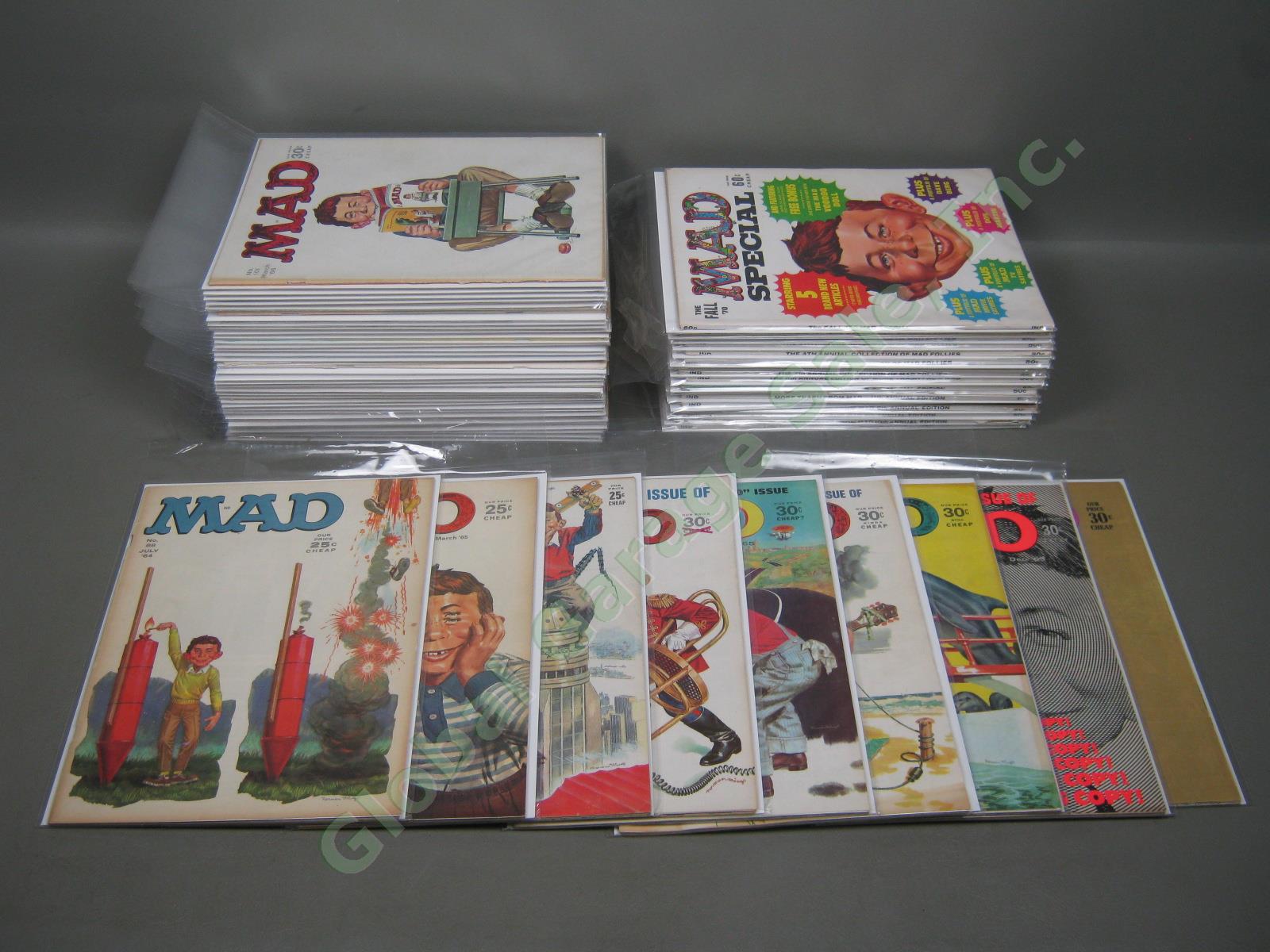 Vtg 1960s 1964-1970 Mad Magazine Lot + Specials w/ Inserts Near Complete #93-136