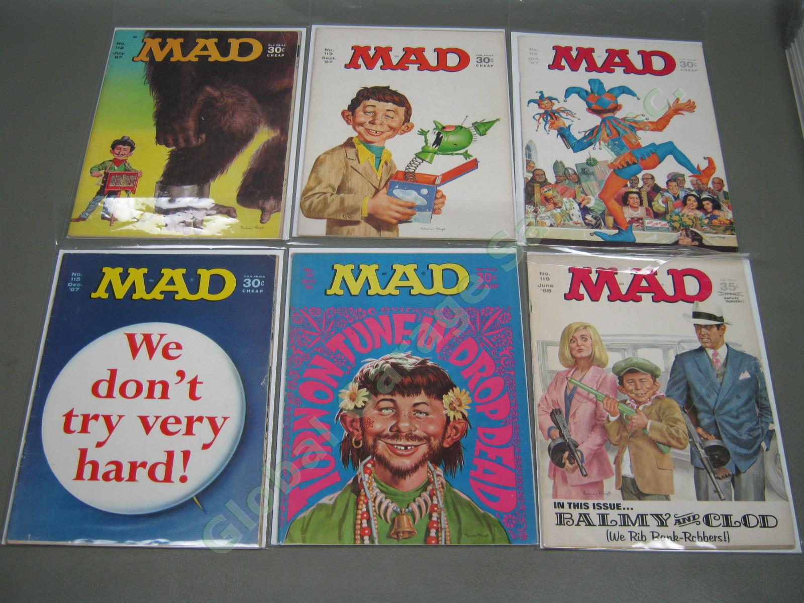 Vtg 1960s 1964-1970 Mad Magazine Lot + Specials w/ Inserts Near Complete #93-136 9