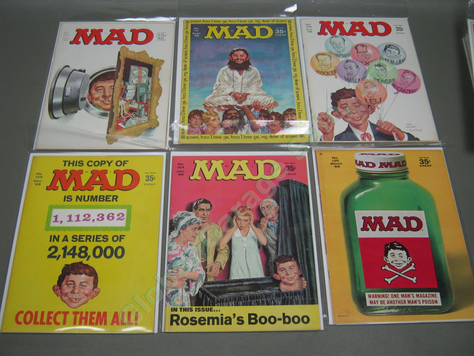 Vtg 1960s 1964-1970 Mad Magazine Lot + Specials w/ Inserts Near Complete #93-136 10