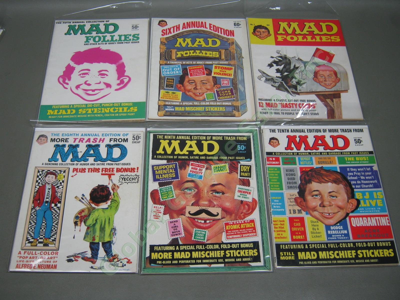 Vtg 1960s 1964-1970 Mad Magazine Lot + Specials w/ Inserts Near Complete #93-136 14