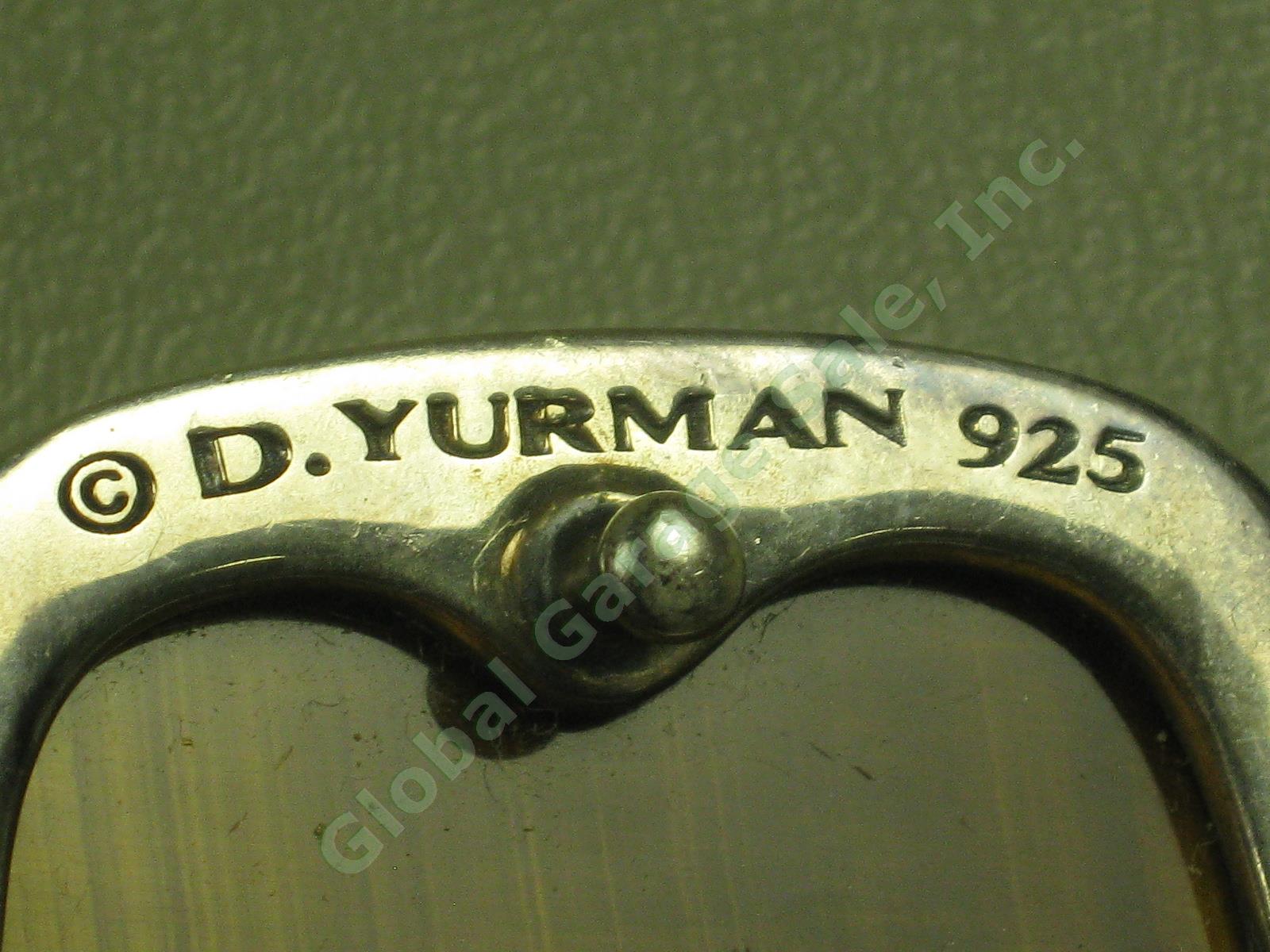 2.5" David Yurman Exotic Stone Tigers Eye Sterling Silver Rope Edge Belt Buckle 4