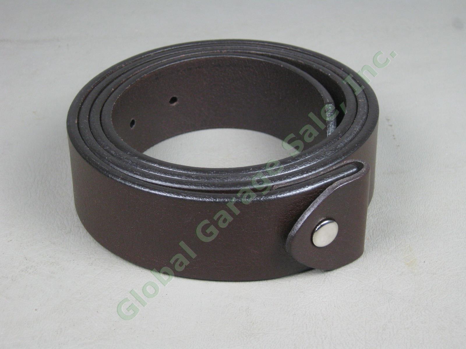 Mens NEW Genuine Authentic David Yurman 48" Fine Brown Leather Belt W/ No Buckle