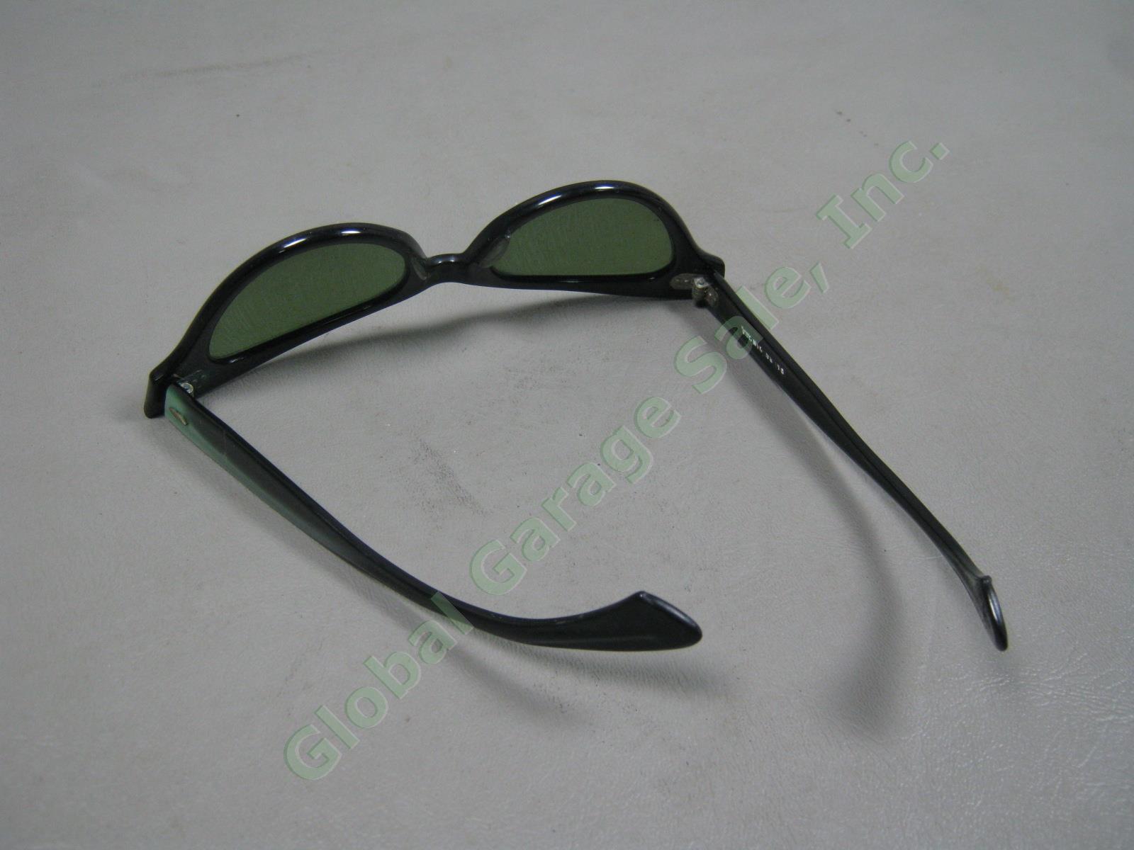 Vtg 50s? Bausch & Lomb B L Ray-Ban Cat Eye Sunglasses Emerald Green Pearlescent 3