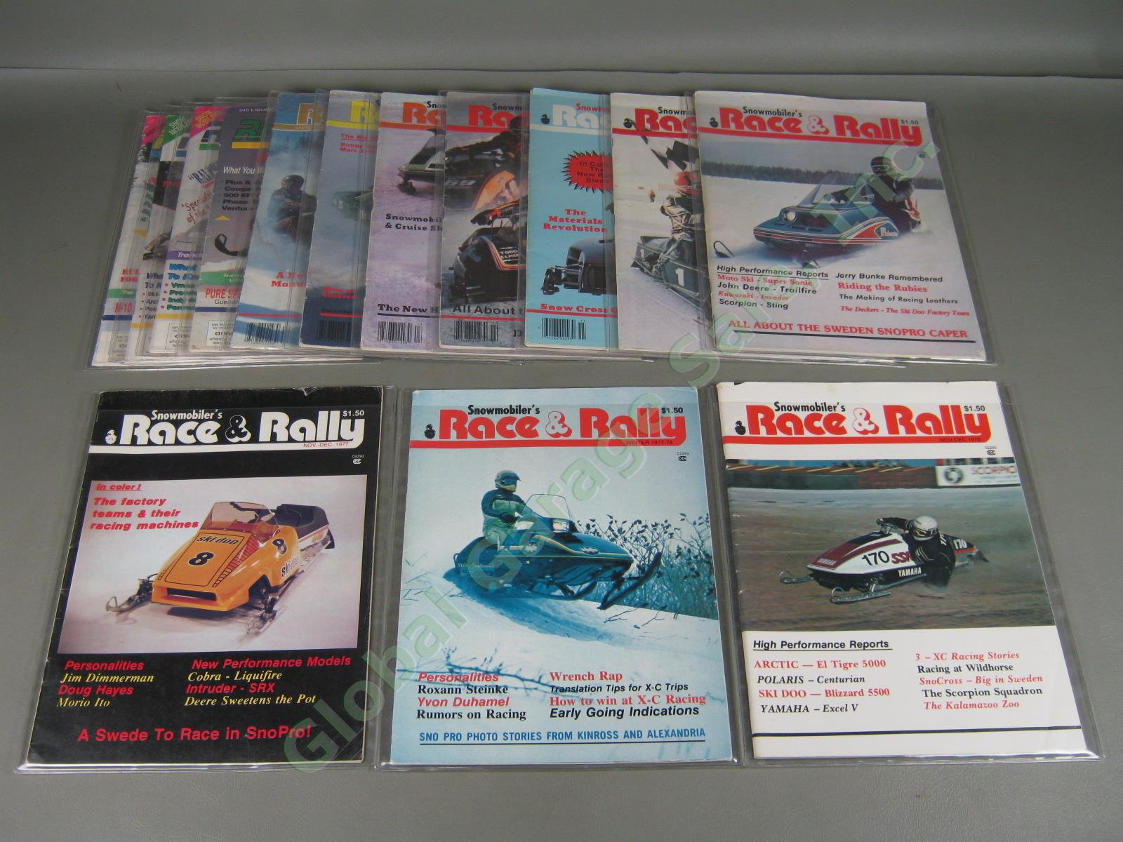 14 Vintage Race & Rally Snowmobile Magazine Lot 1977-1998 Ski-Doo Polaris Yamaha