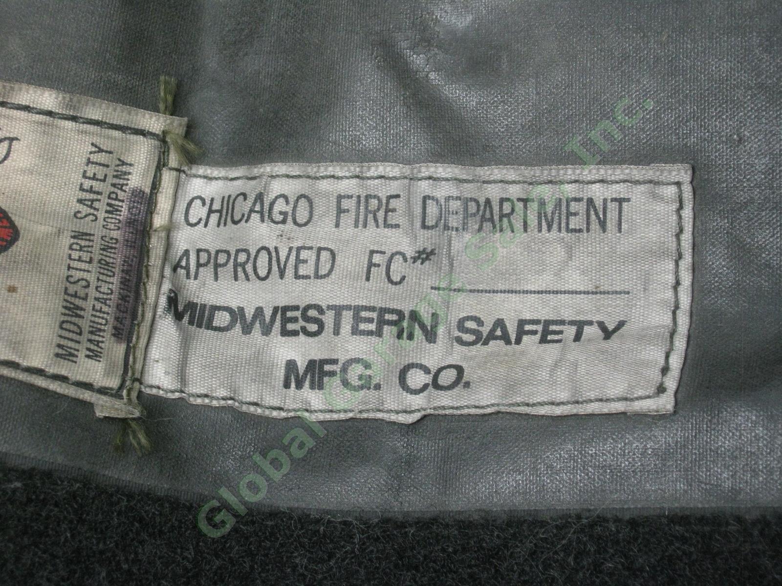 Vtg Chicago Fire Department Midwestern Winter Firefighter Bunker Turnout Jacket 8