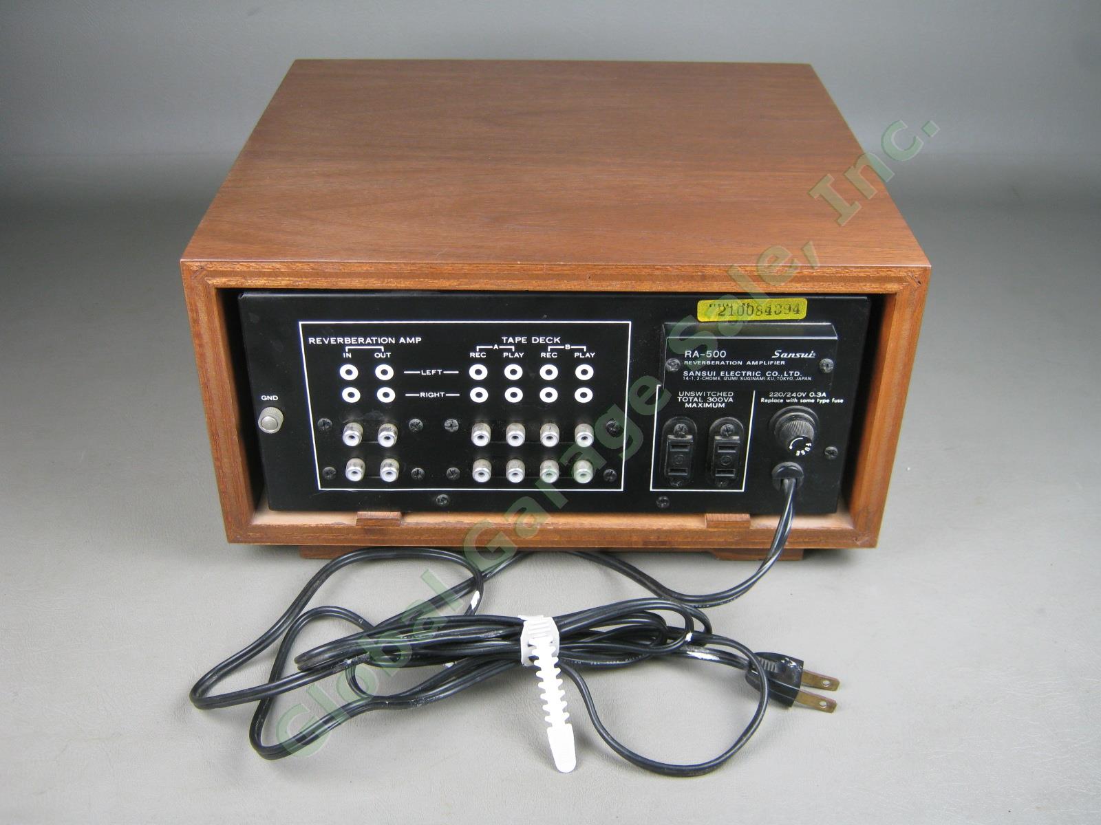 Vtg 1970s Sansui RA-500 Spring Reverb Reverberation Amplifier W/ Wood Case + Box 4