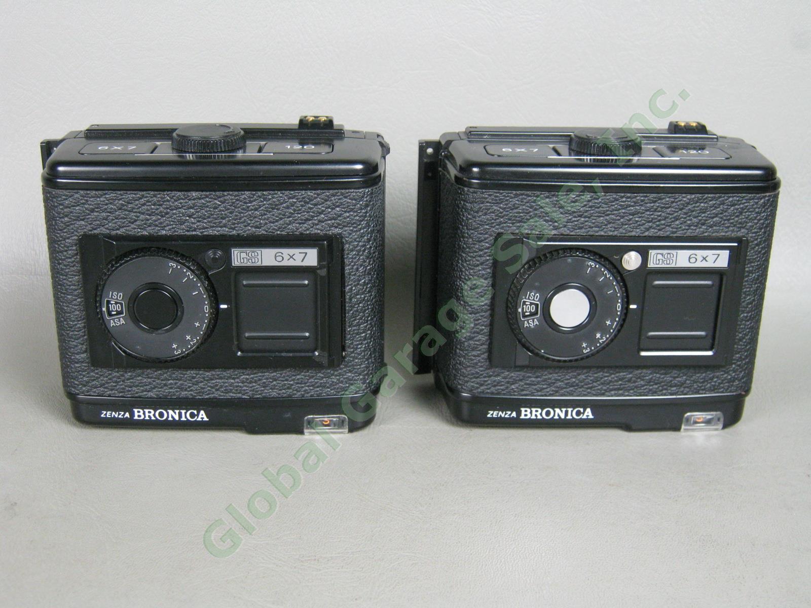 Bronica GS-1 6x7 Medium Format Camera Zenzanon-PG 100mm Lens Backs Grip Bundle 12