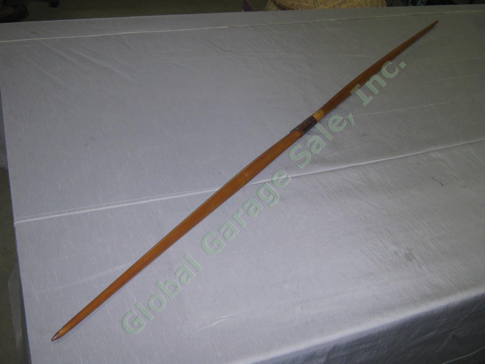 Vtg Antique 70" Stevenson R.W Carmmack Wooden Archery Longbow Bow Unstrung Rare?